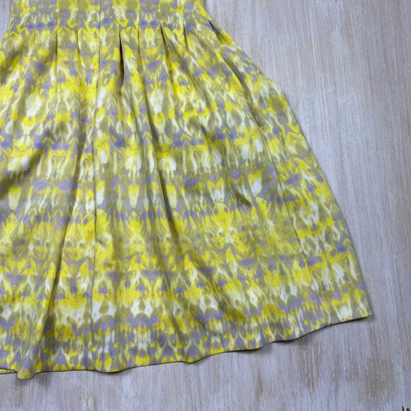 Calvin Klein Yellow Multicolor Sleeveless Summer Cocktail Lined Dress Size 2 - Picture 9 of 15